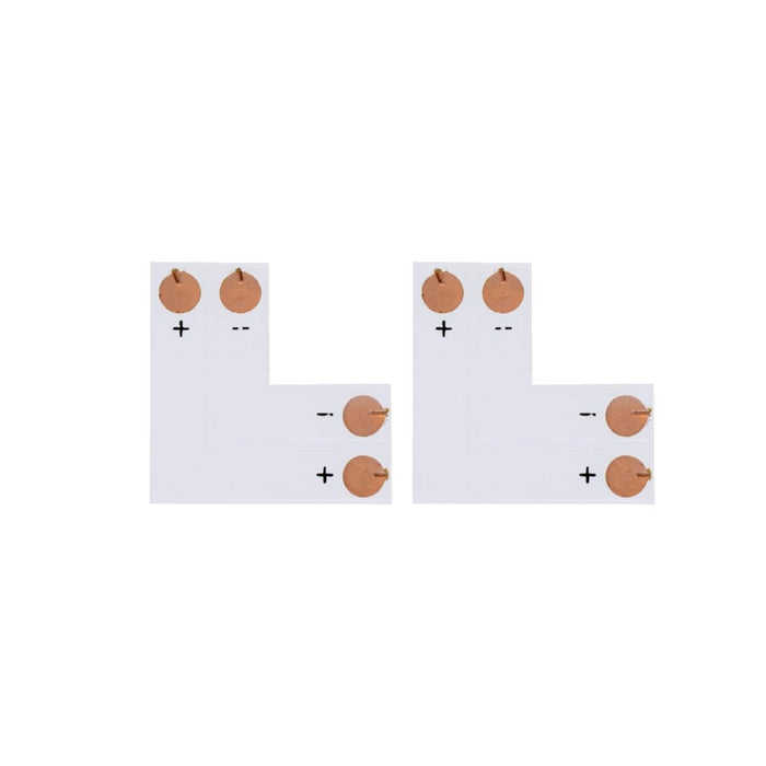 ЪГЛОВ КОНЕКТОР ЗА LED ЛЕНТА 10ММ 2БР