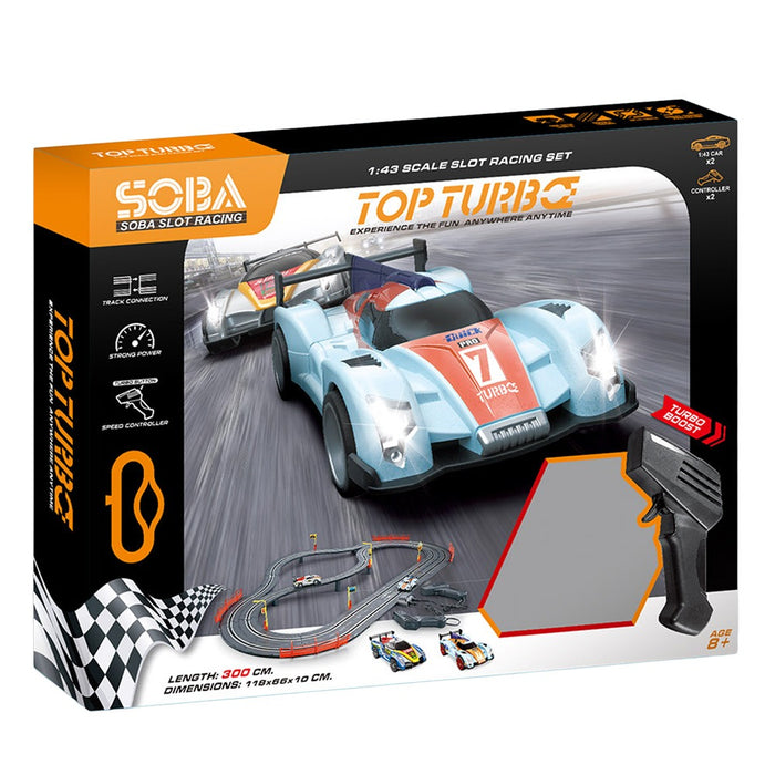SOBA Top Turbo Състезателна Писта с 2 Коли 1:43 300см.
