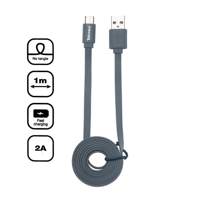 КАБЕЛ USB-USB-C 1М/2А TEKMEE