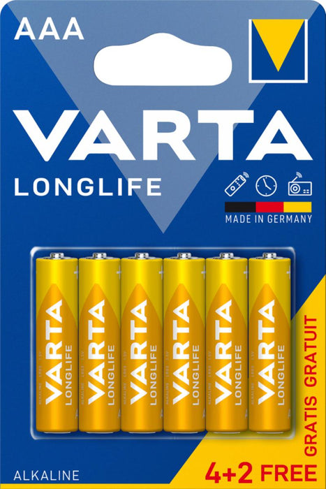 VARTA БАТЕРИЯ АЛКАЛНА LONGLIFE ААА 4+2БР