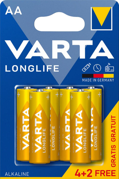 VARTA БАТЕРИЯ АЛКАЛНА LONGLIFE АА 4+2БР