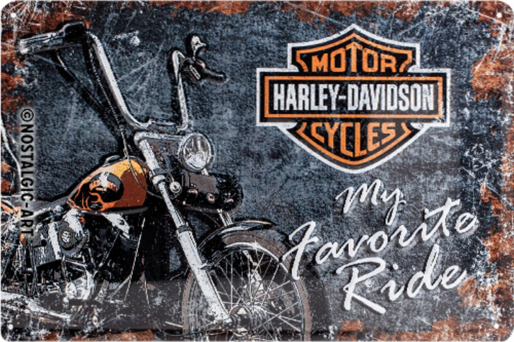 МЕТАЛНА ТАБЕЛА 20Х30 HARLEY ЛЮБИM ПРЕВОЗ