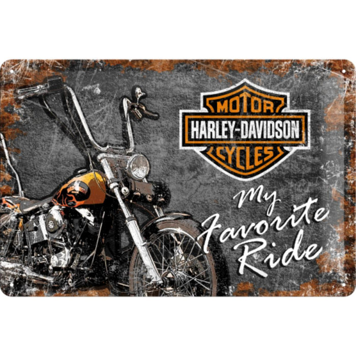 МЕТАЛНА ТАБЕЛА 20Х30 HARLEY ЛЮБИM ПРЕВОЗ