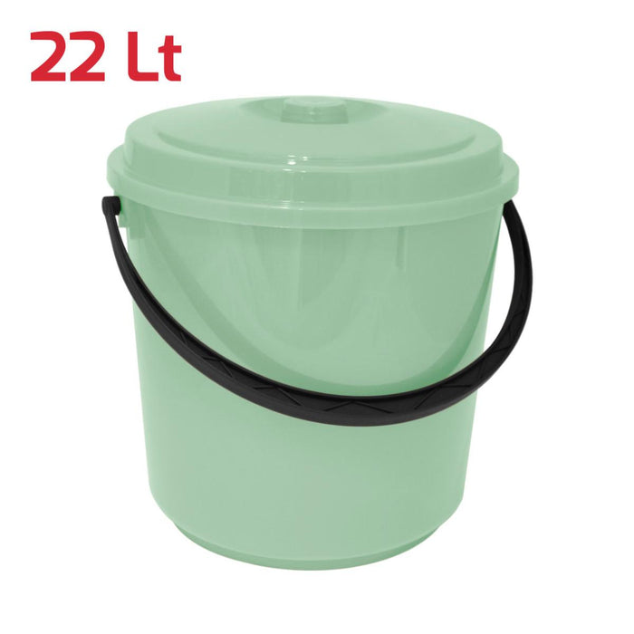 КОФА С КАПАК 22Л RECA PLAST СВ. ЗЕЛЕНА