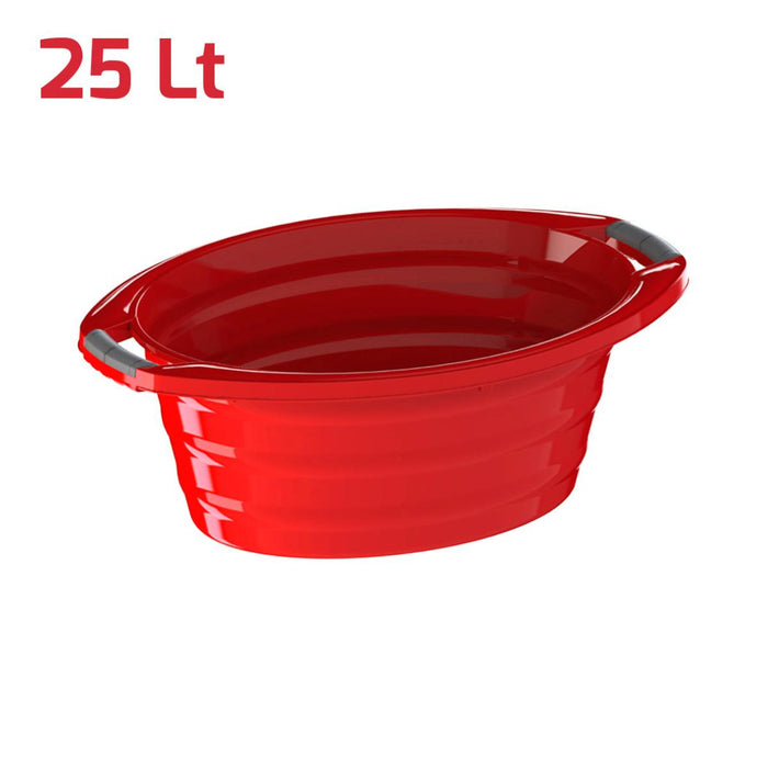 ЛЕГЕН С ДРЪЖКИ 25Л RECA PLAST ЧЕРВЕН