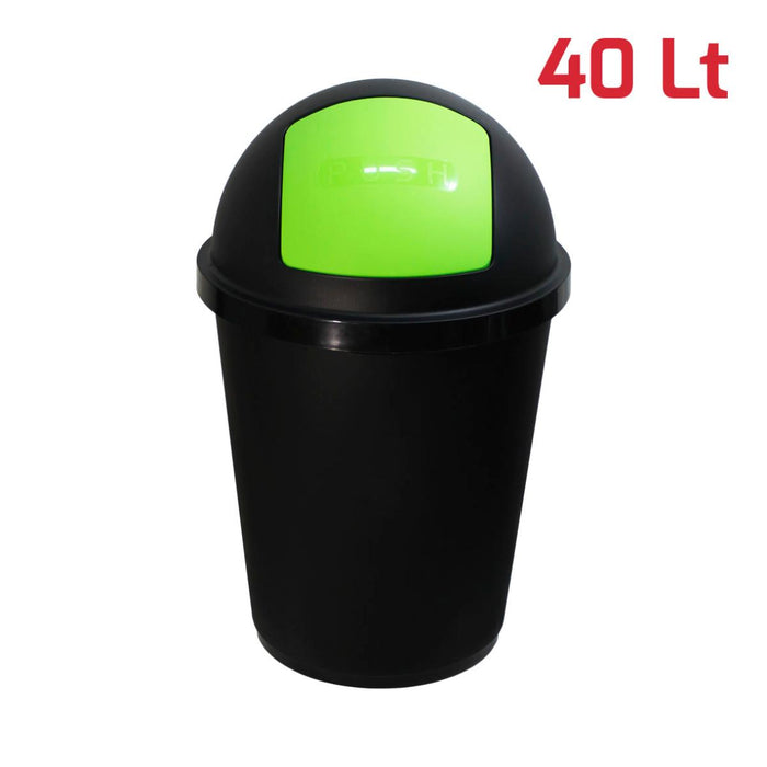КОШ ЗА ОТПАДЪЦИ 40Л ПУШ ЗЕЛЕН RECA PLAST