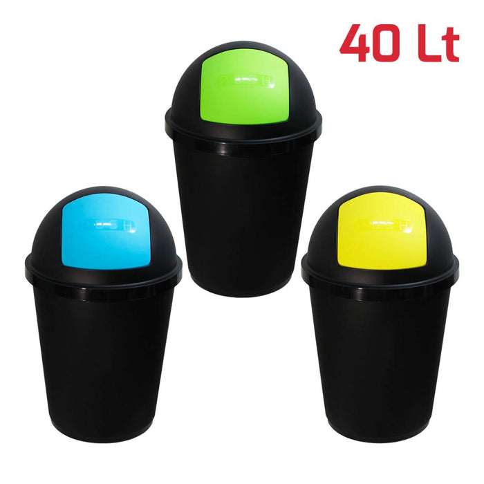 КОШ ЗА ОТПАДЪЦИ 40Л ПУШ СИН RECA PLAST