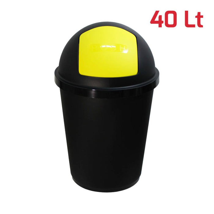 КОШ ЗА ОТПАДЪЦИ 40Л ПУШ ЖЪЛТ RECA PLAST