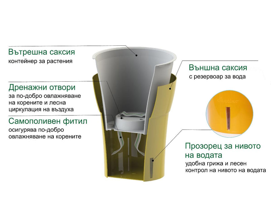 САКСИЯ DALI-DEA 1,25Л Ф12,5СМ ЕКРЮ МАТ