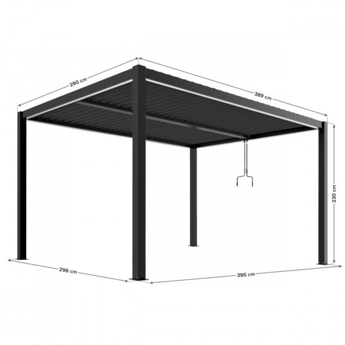 ПЕРГОЛА 3 X 4M LUXE АНТРАЦИТ
