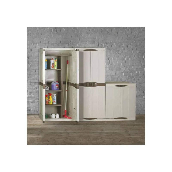 PVC БИТОВ ШКАФ БЕЖОВ EVO 70X39X165СМ