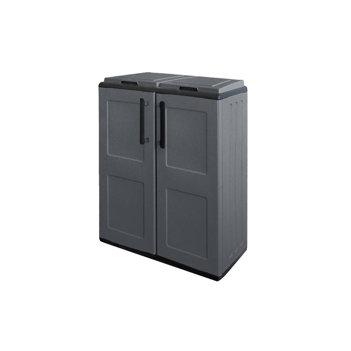 ШКАФ PVC 68Х37Х84СМ 2 КАПАКА СИВ