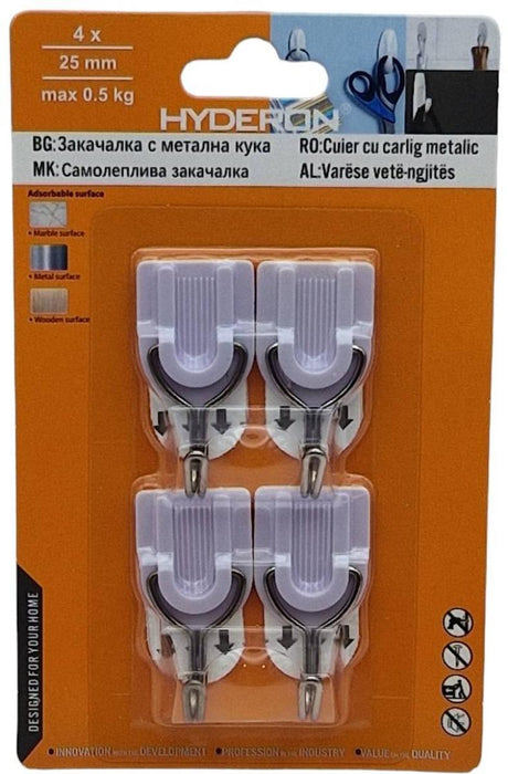 ЗАКАЧАЛКА HC-25 БЯЛА 25ММ 4 БРОЯ