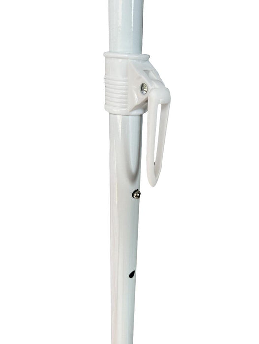 ПЛАЖЕН ЧАДЪР БЯЛ ДЪГА UV ЗАЩИТА 2.2М