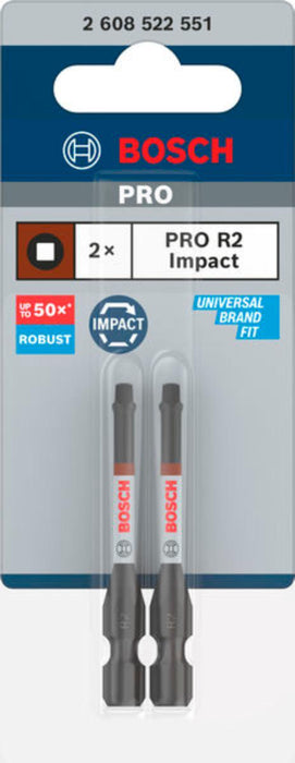 БИТОВЕ R2 55MM 2БР IMPACT BOSCH PRO