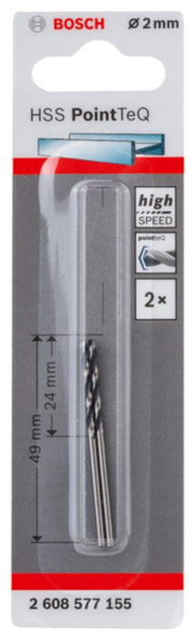 СВРЕДЛО МЕТАЛ 2.0MM POINTTEQ 2БР BOSCH