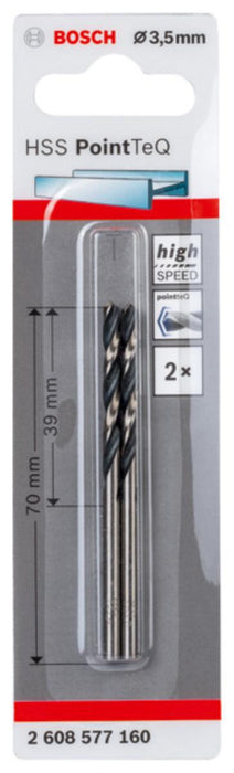 СВРЕДЛО МЕТАЛ 3.5MM POINTTEQ 2БР BOSCH