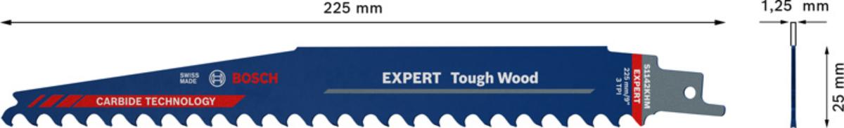 НОЖ ЗА ЗА ДЪРВО S1142KHM BOSCH EXPERT