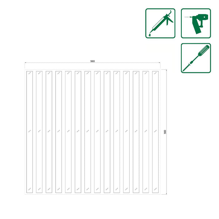 АКУСТИЧЕН ПАНЕЛ 560x560MM БЕТОН 2БР