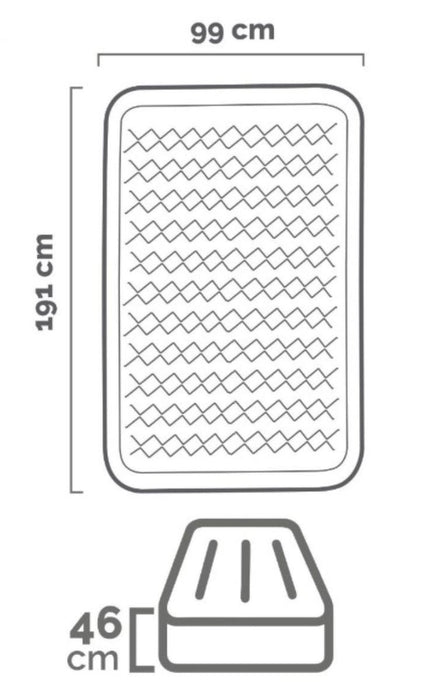 НАДУВАЕМ ДЮШЕК QUEEN ULTRA 99Х191Х46СМ