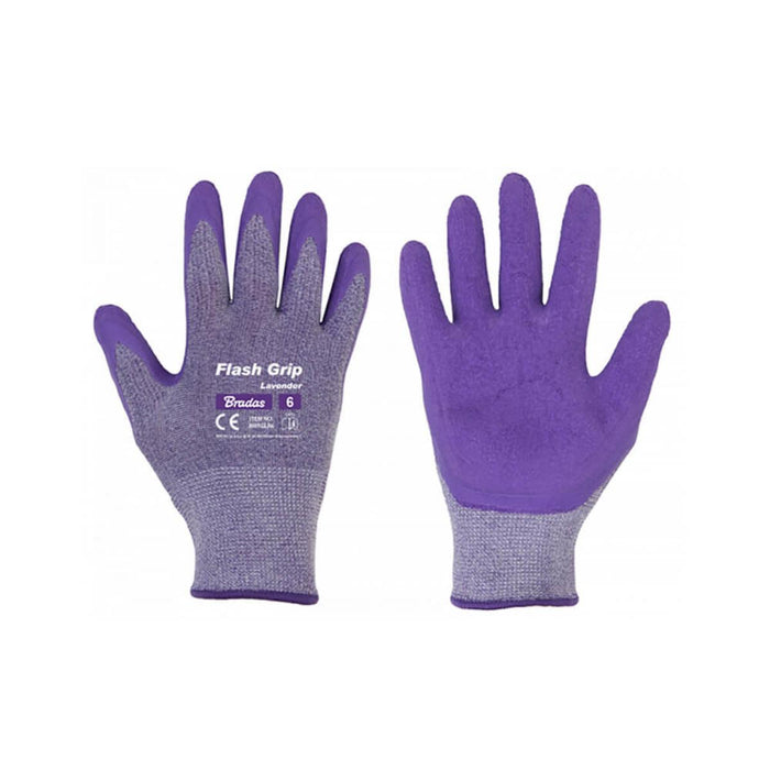 РЪКАВИЦИ  FLASH GRIP LAVENDER ЛАТЕКС 8