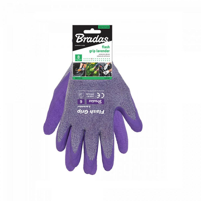 РЪКАВИЦИ  FLASH GRIP LAVENDER ЛАТЕКС 8