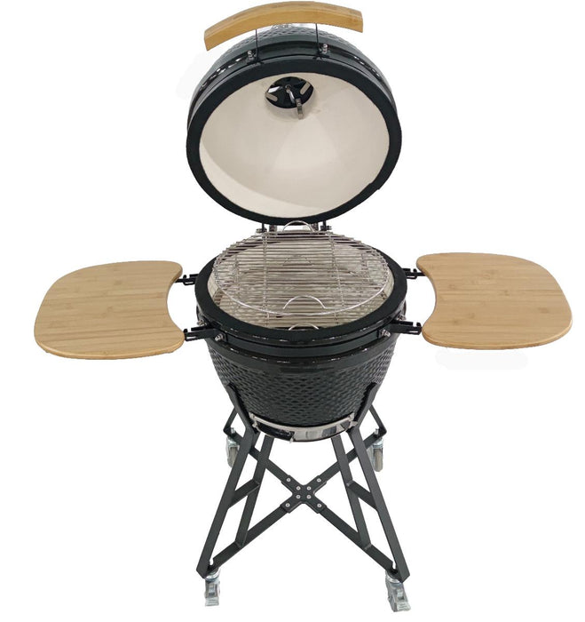 КЕРАМИЧНО БАРБЕКЮ KAMADO BLACK 48CM
