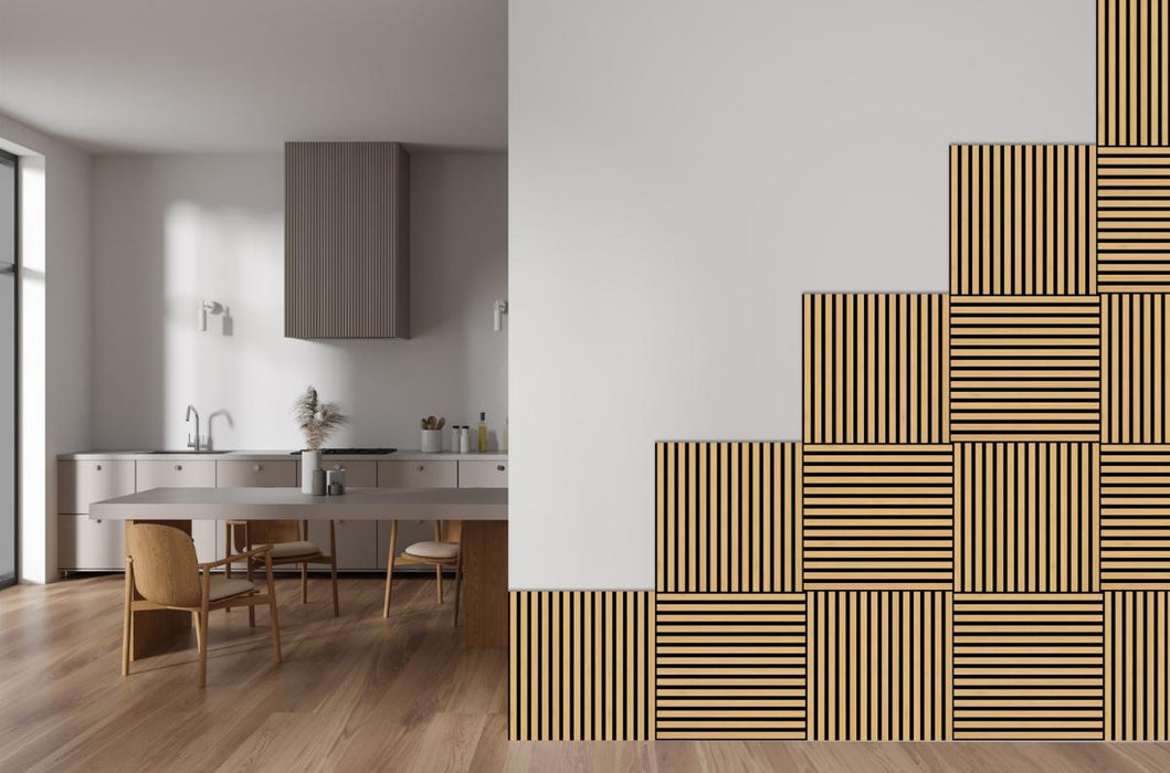 АКУСТИЧЕН ПАНЕЛ 560x560MM СВЕТЪЛ ДЪБ 2БР