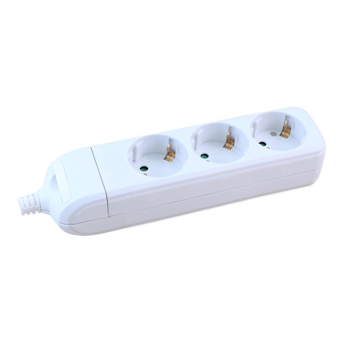 РАЗКЛОНИТЕЛ БЯЛ 3X2P+E БЕЗ КАБЕЛ COMMEL