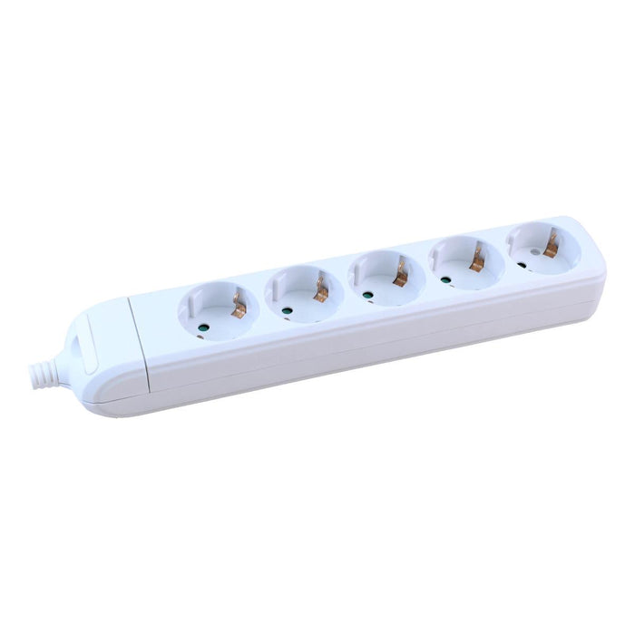 РАЗКЛОНИТЕЛ БЯЛ 5X2P+E БЕЗ КАБЕЛ COMMEL