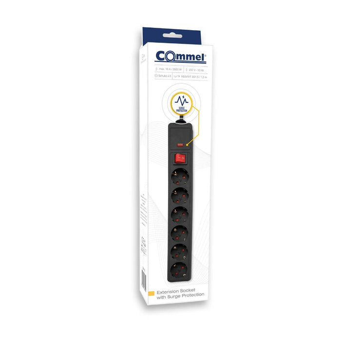 РАЗКЛОНИТЕЛ 6X2P+E 1.5М ЧЕРЕН COMMEL