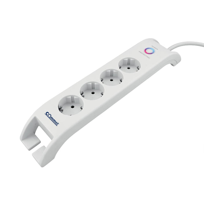 РАЗКЛОНИТЕЛ 4X2P+E 2XUSBА 2М БЯЛ COMMEL