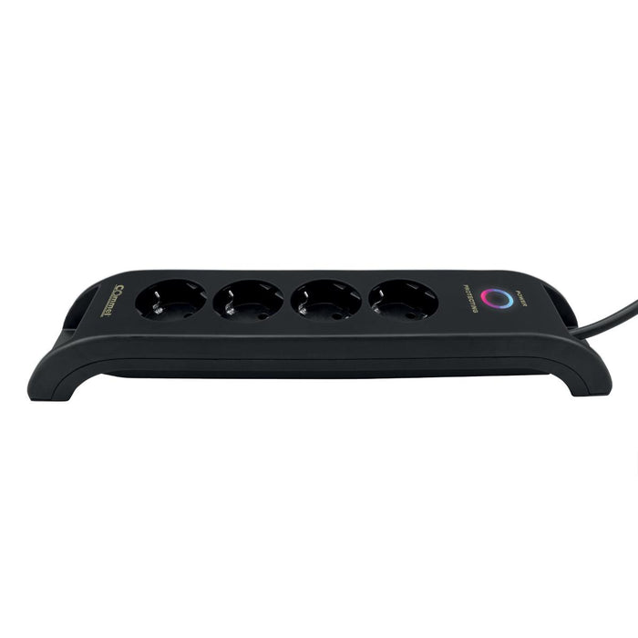 РАЗКЛОНИТЕЛ 4X2P+E 2XUSBА 2М ЧЕРЕНCOMMEL
