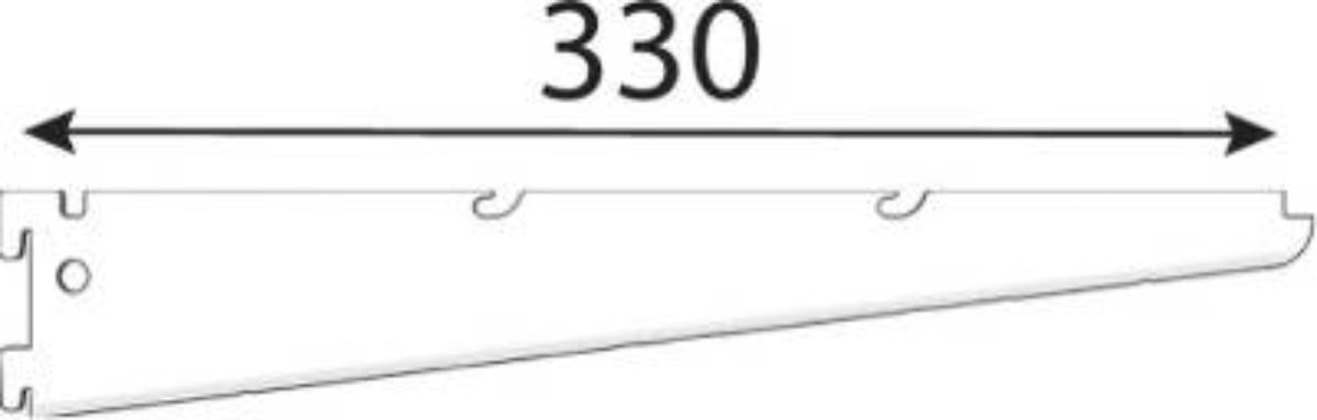 КОНЗОЛА ЗА РАФТ ARWD320 330Х73 АНТРАЦИТ