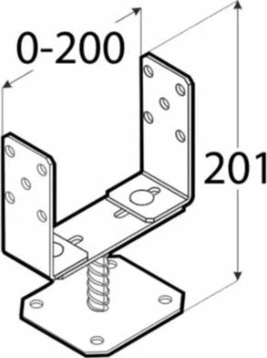 ОСНОВА РЕГУЛИРУЕМА PSRT 60-200/М24 ЦИНК