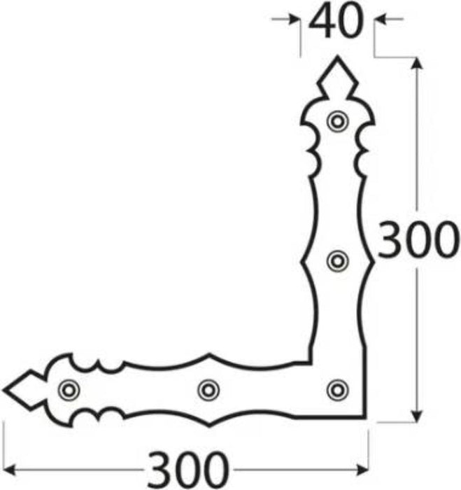 ПЛАНКА Г-ОБРАЗНА NAD4 300Х300Х40 ЧЕРНА