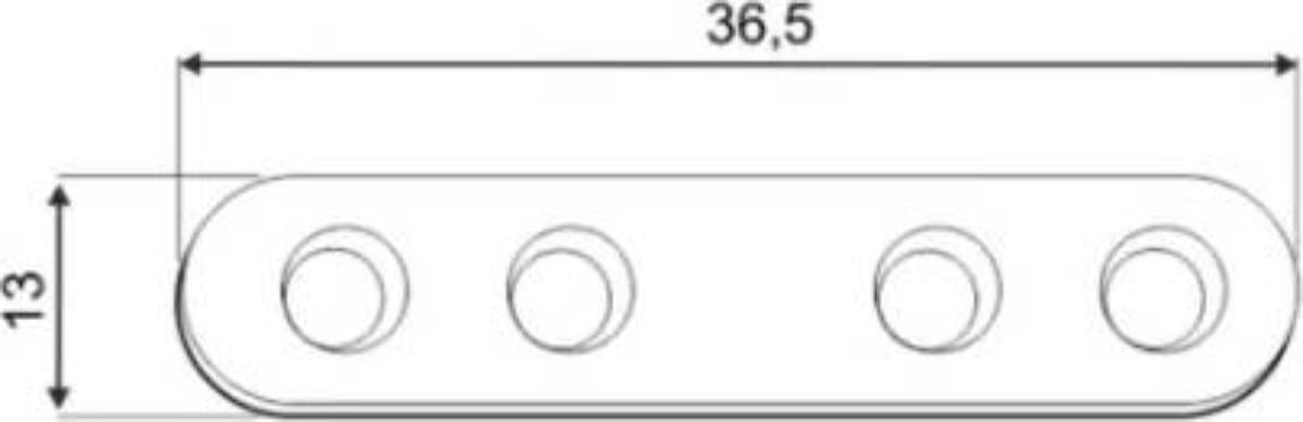 ПЛАНКА ПРАВА FLW 40 36Х13Х2.0 4 БРОЯ