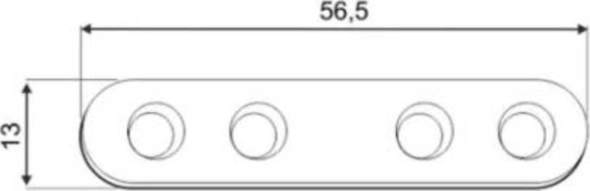 ПЛАНКА ПРАВА FLW 60 56Х13Х2.0 4 БРОЯ