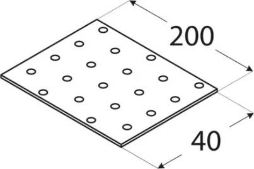 ПЛАНКА ПРАВА PP28 40Х200 ЦИНК