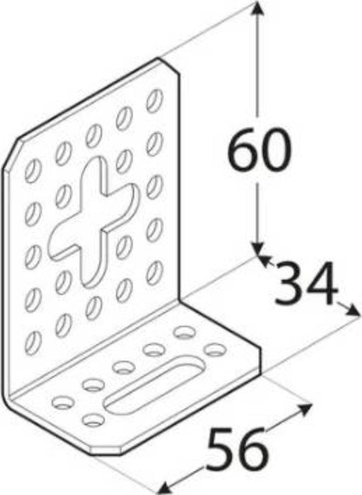 ПЛАНКА РЕГУЛИРУЕМА KRD6 60Х34Х56 ЦИНК