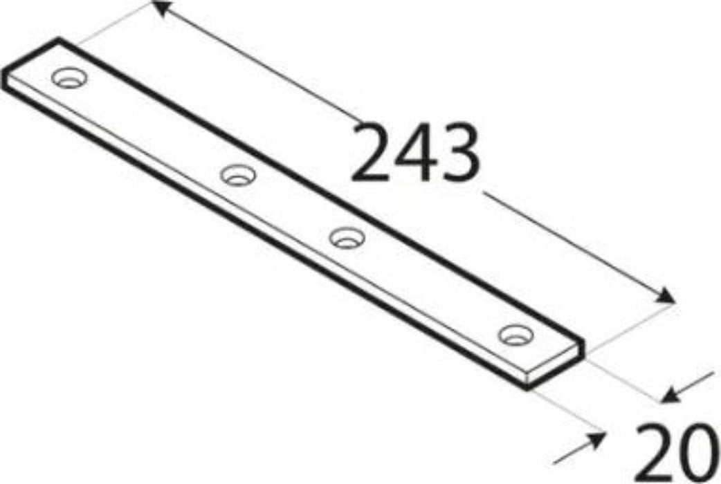 ПЛАНКА ТЯСНА LW6 243Х20 ЦИНК