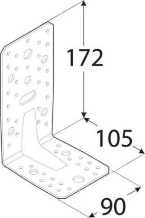 ПЛАНКА УСИЛЕНА KP6 172Х105Х90 ЦИНК