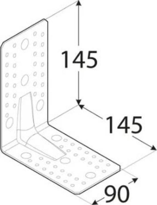 ПЛАНКА УСИЛЕНА KP7 145Х145Х90 ЦИНК