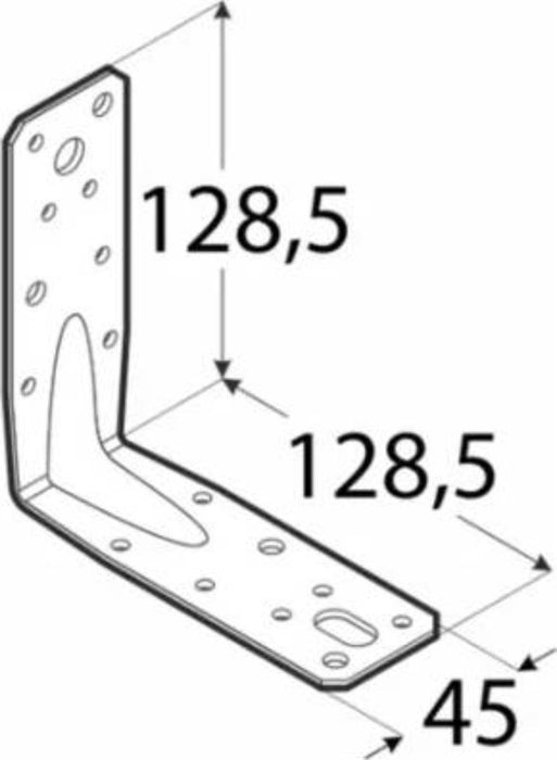 ПЛАНКА УСИЛЕНА KP9 128Х128Х45 ЦИНК