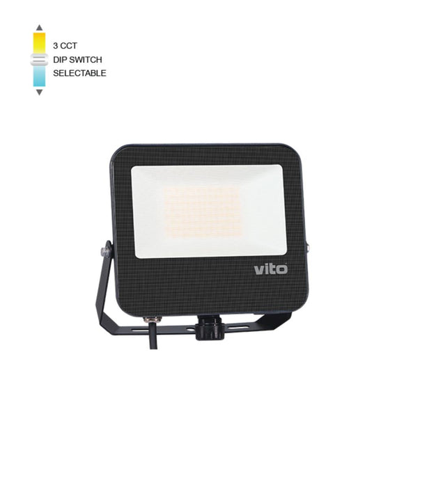 LED ПРОЖЕКТОР DANUBE 50W 3CCT IP66 ЧЕРЕН