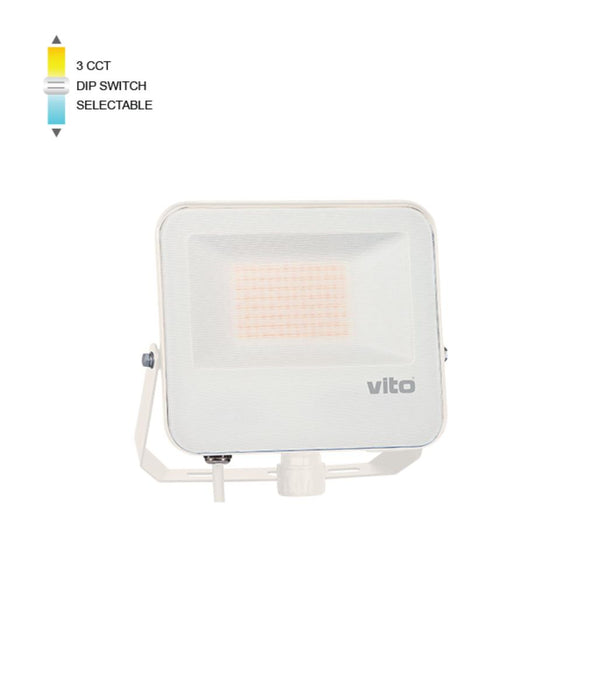 LED ПРОЖЕКТОР DANUBE 50W 3CCT IP66 БЯЛ