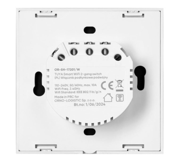 ДВУПОЛЮСЕН КЛЮЧ TUYA SMART WI-FI БЯЛ