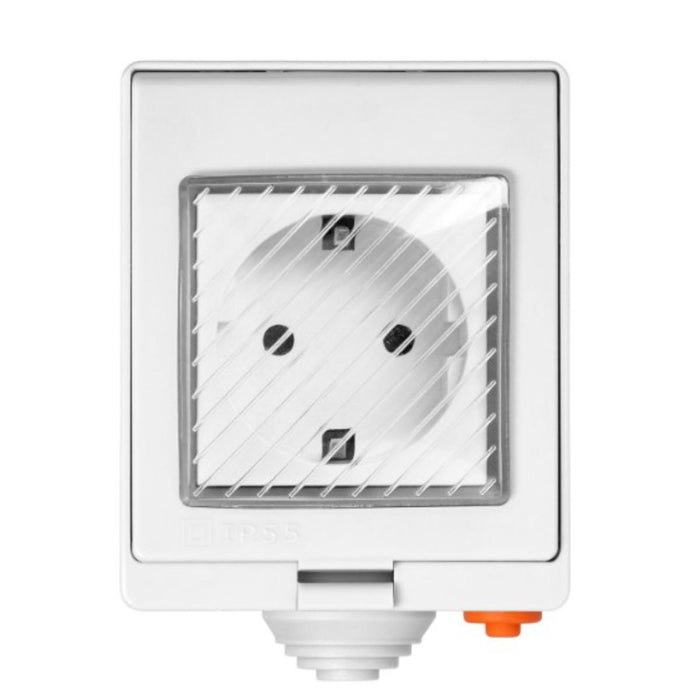 КОНТАКТ ШУКО TUYA SMART WI-FI IP55 БЯЛ