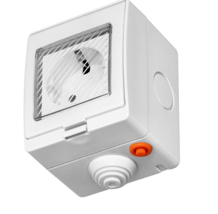 КОНТАКТ ШУКО TUYA SMART WI-FI IP55 БЯЛ