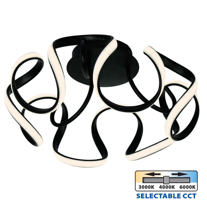LED ПЛАФОН MEANDRAC 54W 3000-6000K ЧЕРЕН